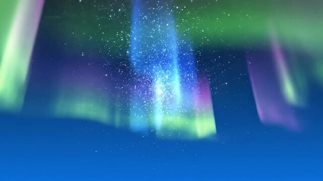 Mesmerizing aurora borealis display with vibrant colors dancing across the night sky, a beautiful celestial light show