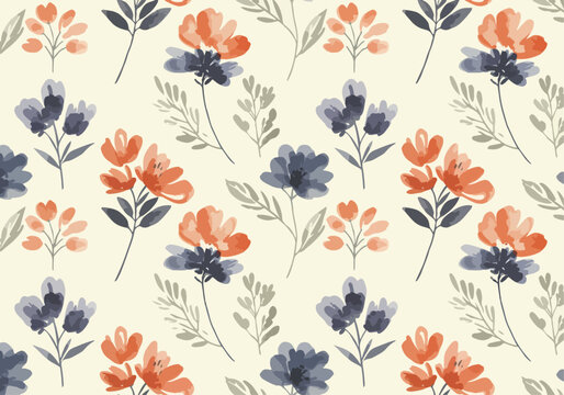 A calm and soothing watercolor floral design inspired by quiet nature
