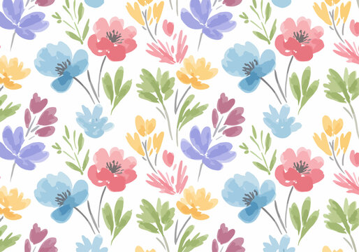 Light and airy watercolor florals creating a dreamy and artistic atmosphere