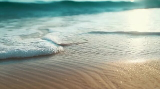 Video A close-up shot of a wave breaking on the shore