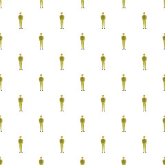Obraz premium Repeating soldier uniform figures creating a seamless military pattern