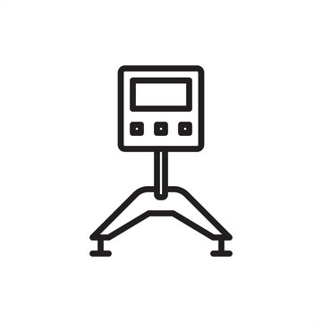 Viscometer icon symbolizing fluid thickness, representing hardware, analytical tools, laboratory gear, process systems, and industrial logistics for viscosity testing and factory quality monitoring.