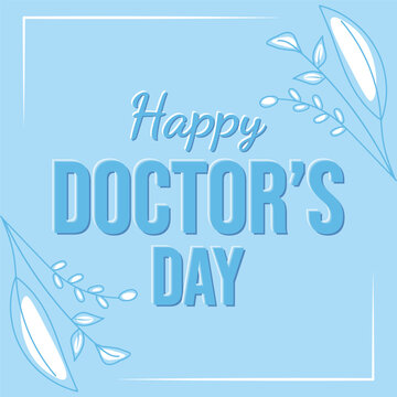 Happy Doctor's Day Greeting Card Design. Vector illustration.