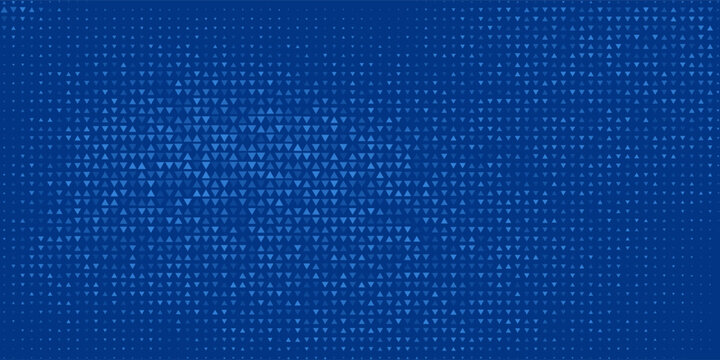 Triangles Halftone Pattern Vector Abstract Geometric Technology Background. Triangular Half Tone Texture. Minimal Style Dynamic Tech Wallpaper