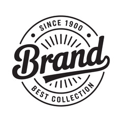 Obraz premium Vintage brand emblem with since 1900 and best collection text