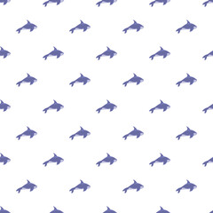 Fototapeta premium Orca whale killer whale pattern creating a repeating seamless background design