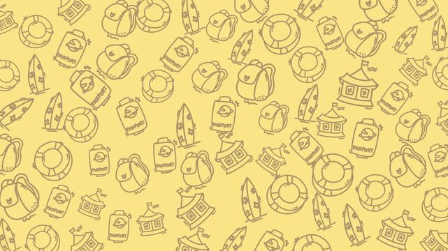 Holiday doodle travelthemed pattern passports showcasing joyful vacation doodles. Perfect for travel blogs, scrapbooking, greeting cards, and travelthemed marketing materials.