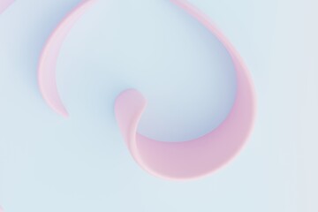 Fototapeta premium Soft abstract 3D swirl with pastel purple gradients and smooth flowing curves, creating a calm, elegant, and minimal modern background.