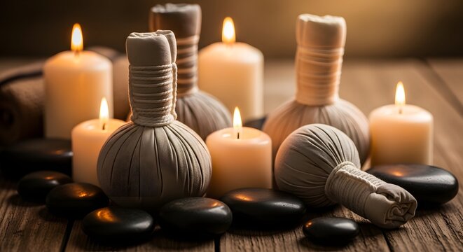 Warm and serene candlelight a spa like ambiance for relaxation and wellness