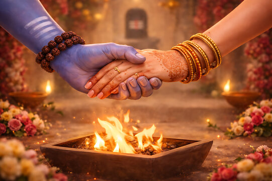 Divine union of Shiv Shankar Mahadev and Mata Parvati Shivshakti celebrated with devotion on the sacred festival of Mahashivratri night