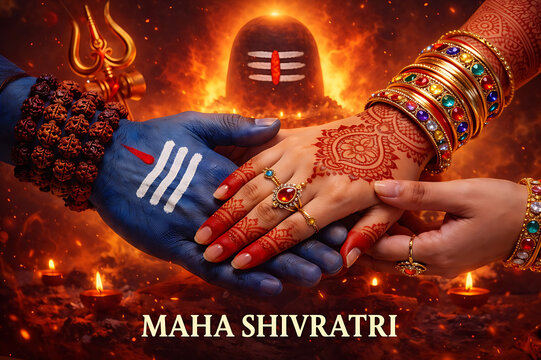 Divine union of Shiv Shankar Mahadev and Mata Parvati Shivshakti celebrated with devotion on the sacred festival of Mahashivratri night