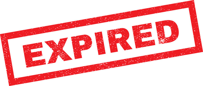 Red stamp marking something as expired
