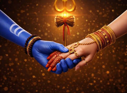 Divine union of Shiv Shankar Mahadev and Mata Parvati Shivshakti celebrated with devotion on the sacred festival of Mahashivratri night