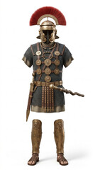 Obraz premium Ancient Greek Spartan Warrior in Full Battle Armor