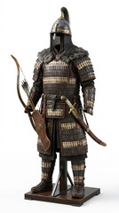 Fototapeta premium Medieval Warrior in Full Armor and Helmet