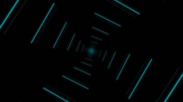 Futuristic Spatial Warp Tunnel HUD - Hyperdrive Wormhole Jump 4K Seamless Loop