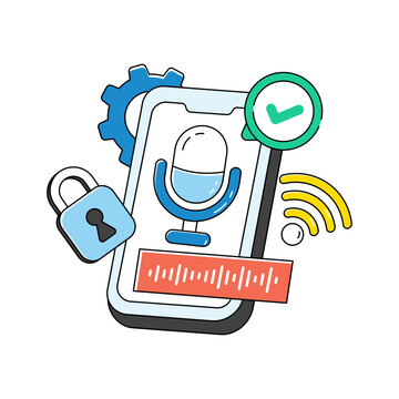Trendy design icon of mobile voice message 
