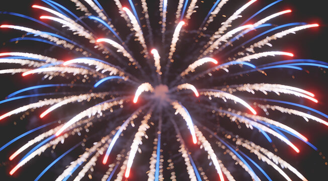 Colorful fireworks, Background for the 4th of July.