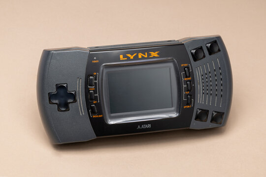 Vintage 1990s Atari Lynx II Portable Game Console with Color Screen