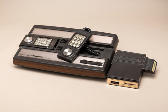 Retro 1979 Mattel Intellivision Gaming System with Intellivoice Add-On and Cartridge