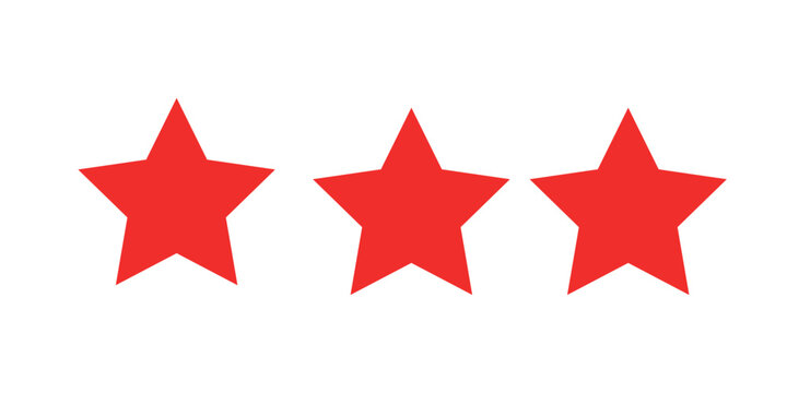 ikon tinjauan produk pelanggan five star. umpan balik peringkat red 5 star untuk situs web, aplikasi, desain ui.