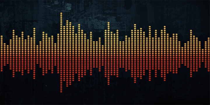 Abstract equalizer sound wave background representing business growth data and financial market statistics