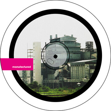 Large circular abstract collage with a transparent background