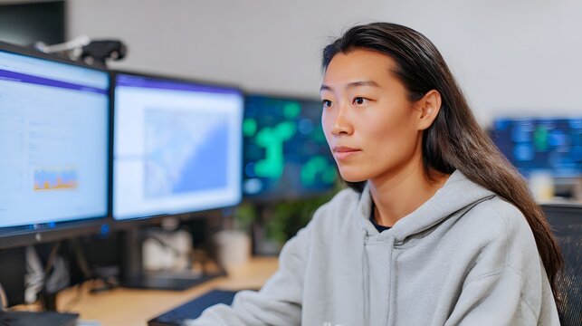QA engineer focuses on running automated regression tests on computer systems