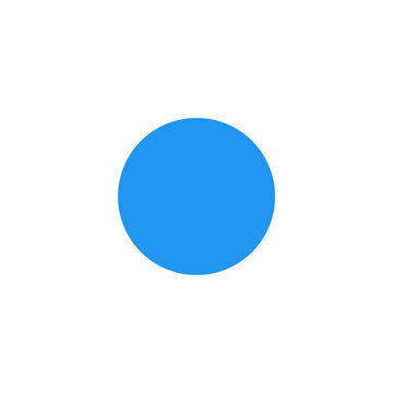 Blue Circle Social Media App Icon Minimal Flat Vector 