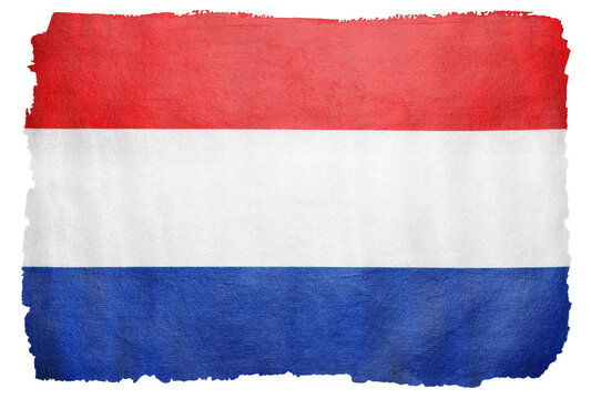 Flag of Holland on white background