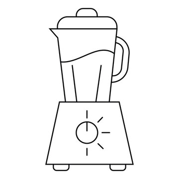 blander icon. blender - kitchen equipment icon vector design template. Blender thin line icon, editable stroke, pixel perfect, compatible for app or web, isolated on a white background.
