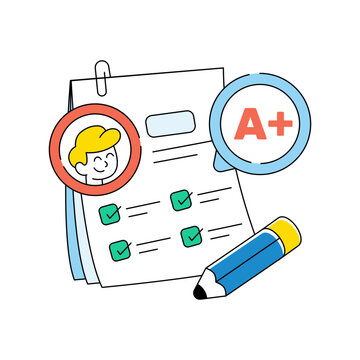 Editable design icon of result sheet 