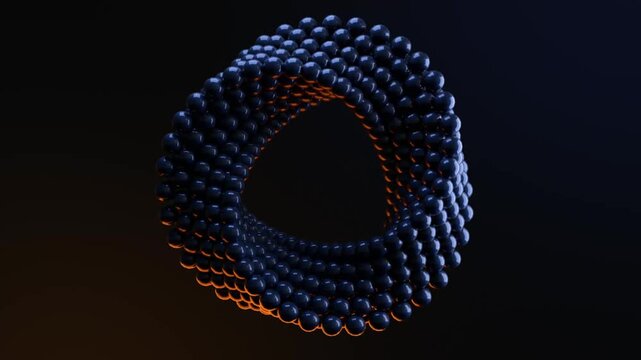 A stunning video showcasing a 3D rendered nanotube structure in motion