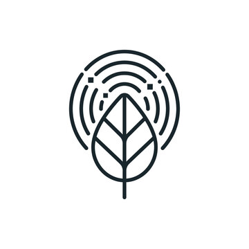 Eco Monitoring Monoline Icon