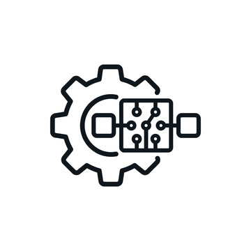 Physical Work Monoline Icon
