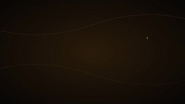 Abstract Golden Light Particles Flowing on Dark Background Video