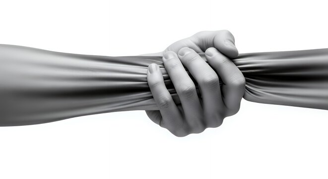 a hand pulling itself backward while trying to move forward