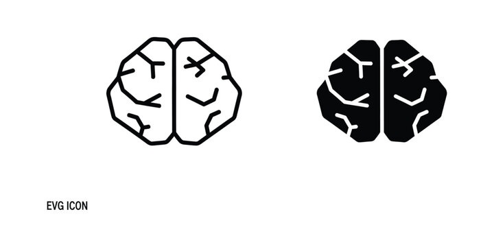 Contrast of healthy and damaged brain hemispheres illustration
