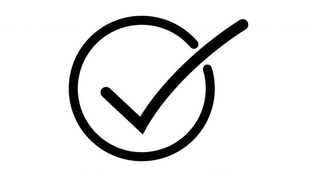 Minimalist checkmark animation: smooth circle and tick completion for ui/ux motion