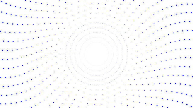 Blue dots arranged in circular pattern on transparent background