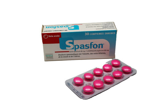 Boite de g&eacute;lules Spasfon de chez Teva