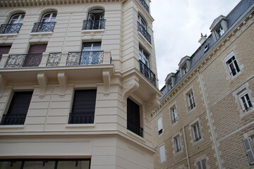 Fototapeta premium habitation buildings in biarritz at the pays basque in france 