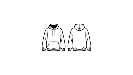 Two matching black and gray hooded sweatshirts side by side Vector © MST REZIA