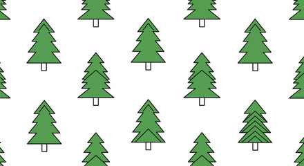 Obraz premium A pattern of green Christmas trees.