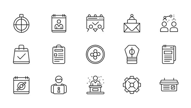 Black Silhouette Vector Digital Icons Set Iconic Digital Toolkit. A comprehensive array of modern digital icons, ideal for web design, app development, and various visual communication needs.