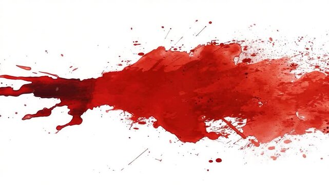 Video Wallpaper with a large red stain and splatters of blood, likely from a violent incident