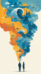Obraz premium Illustration of strategic speech art