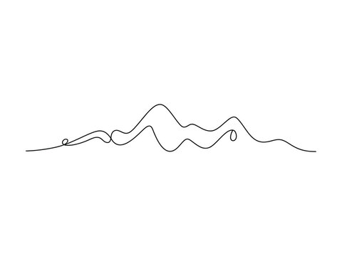 Black line art waveform pattern design element for graphic resources and creative projects  simple abstract illustration