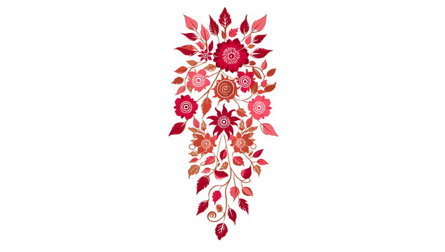 Floral Mandala Design PNG | Symmetrical Flower Pattern Clipart