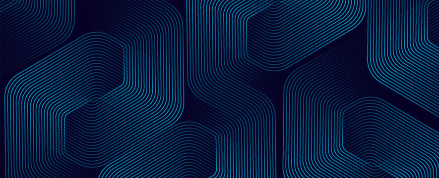 Abstract Blue Geometric Pattern with Gradient and Lines Texture